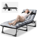 Folding Camping Cot with Mattress and Pillow D316