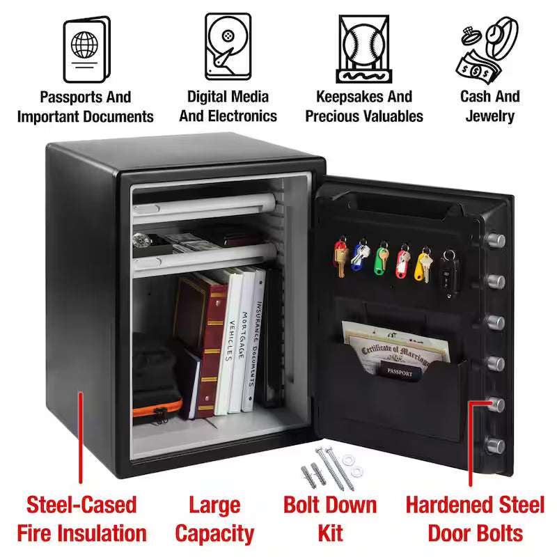 2.0 cu. ft. Fireproof Waterproof Safe with Digital Combination Lock E9996