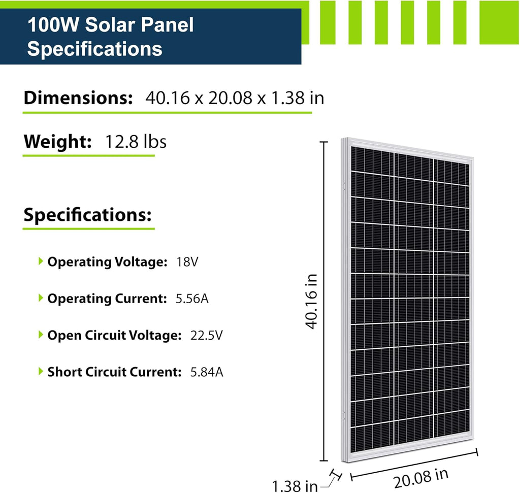 12V 100Ah LiFePO4 Solar Power Kit with 400W Panels and 30A MPPT Controller N71051