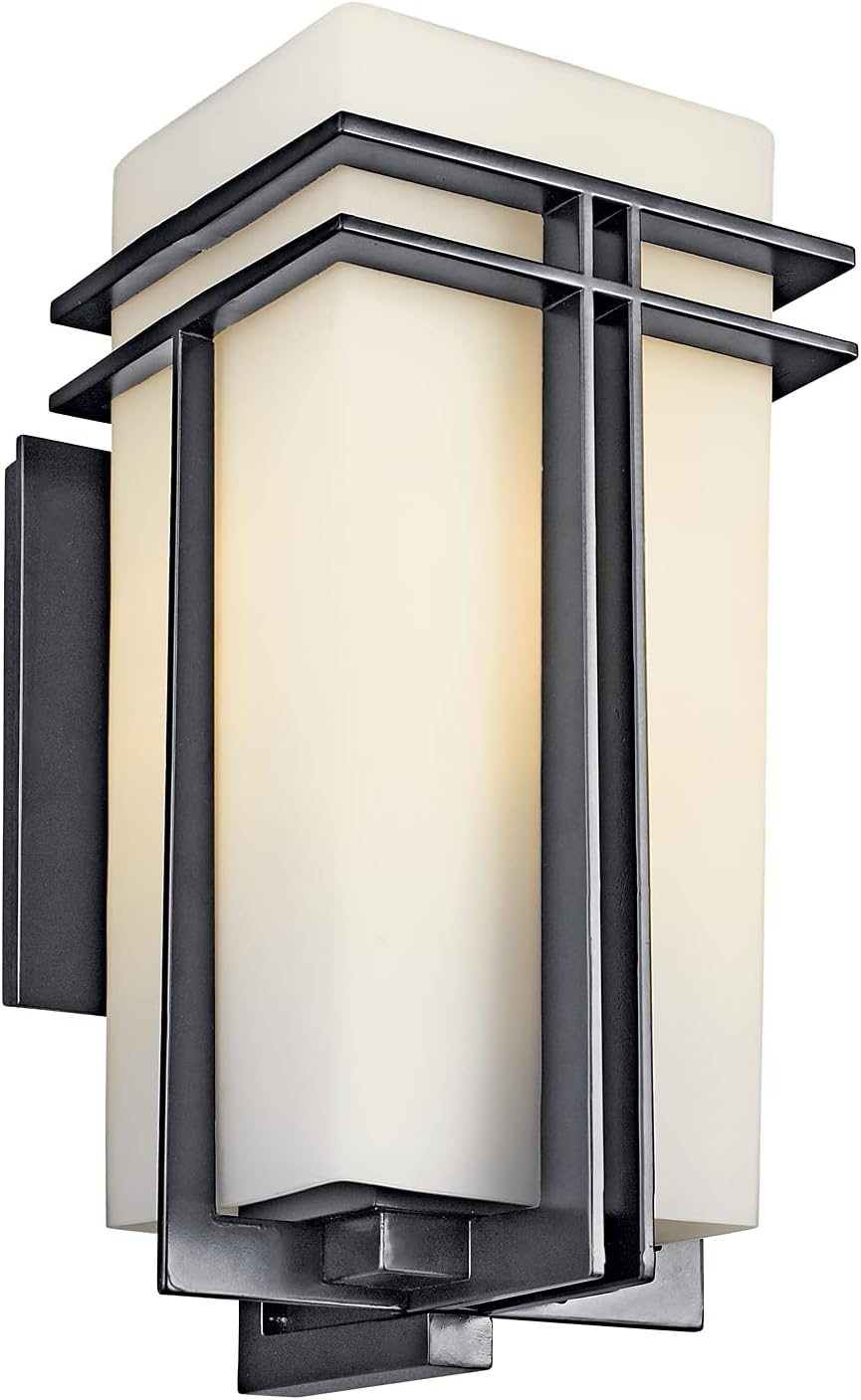 1 Light Black Outdoor Wall Light F90725