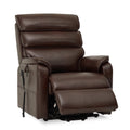 Brown Faux Leather Lift Recliner with Massage Heating N2052