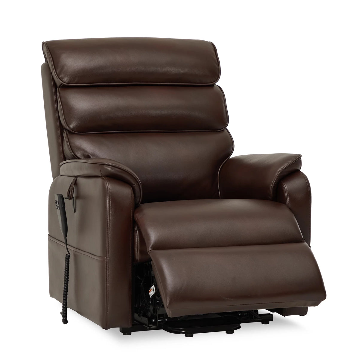 Brown Faux Leather Lift Recliner with Massage Heating N2052