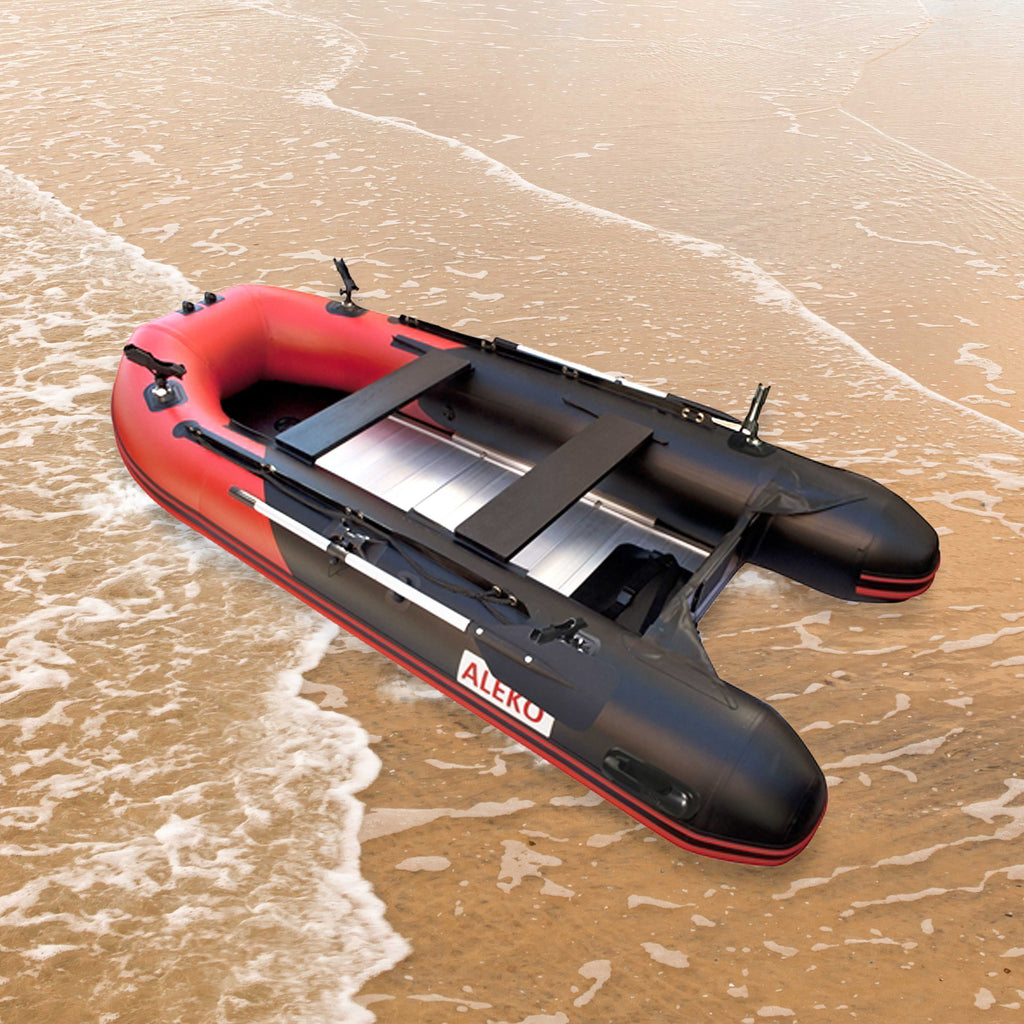 Inflatable Boat with Aluminum Floor 12.5 ft Black U95387