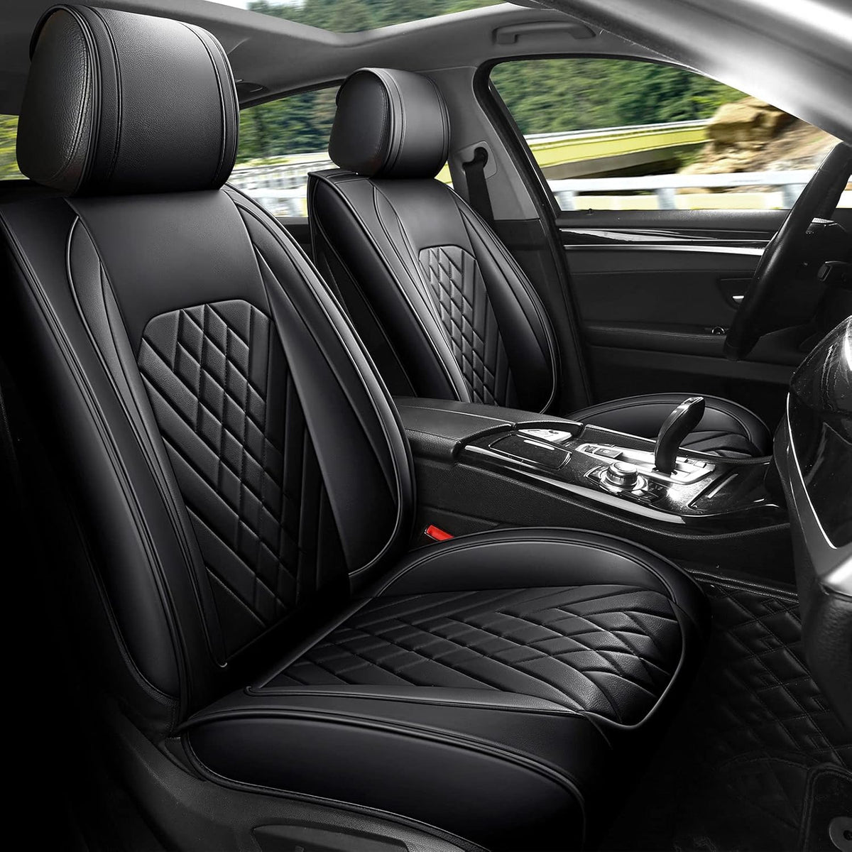 Leather Waterproof Car Seat Cover Full Set F17731