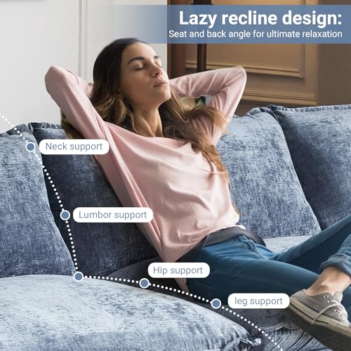 87" Convertible L-Shaped Sectional Sofa with Ottoman K828791