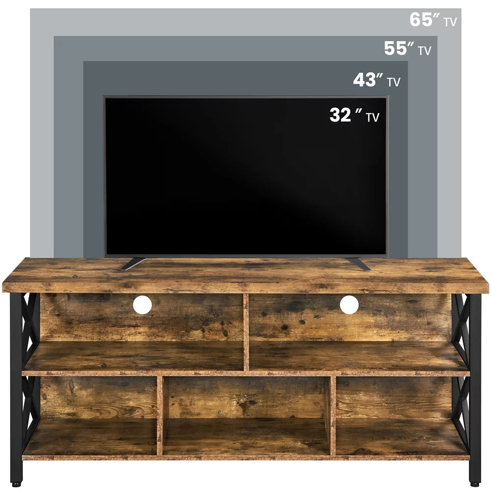 Gray TV Stand with Storage A1272