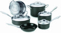 10 Pc Hard Anodized Non Stick Cookware Set H5004