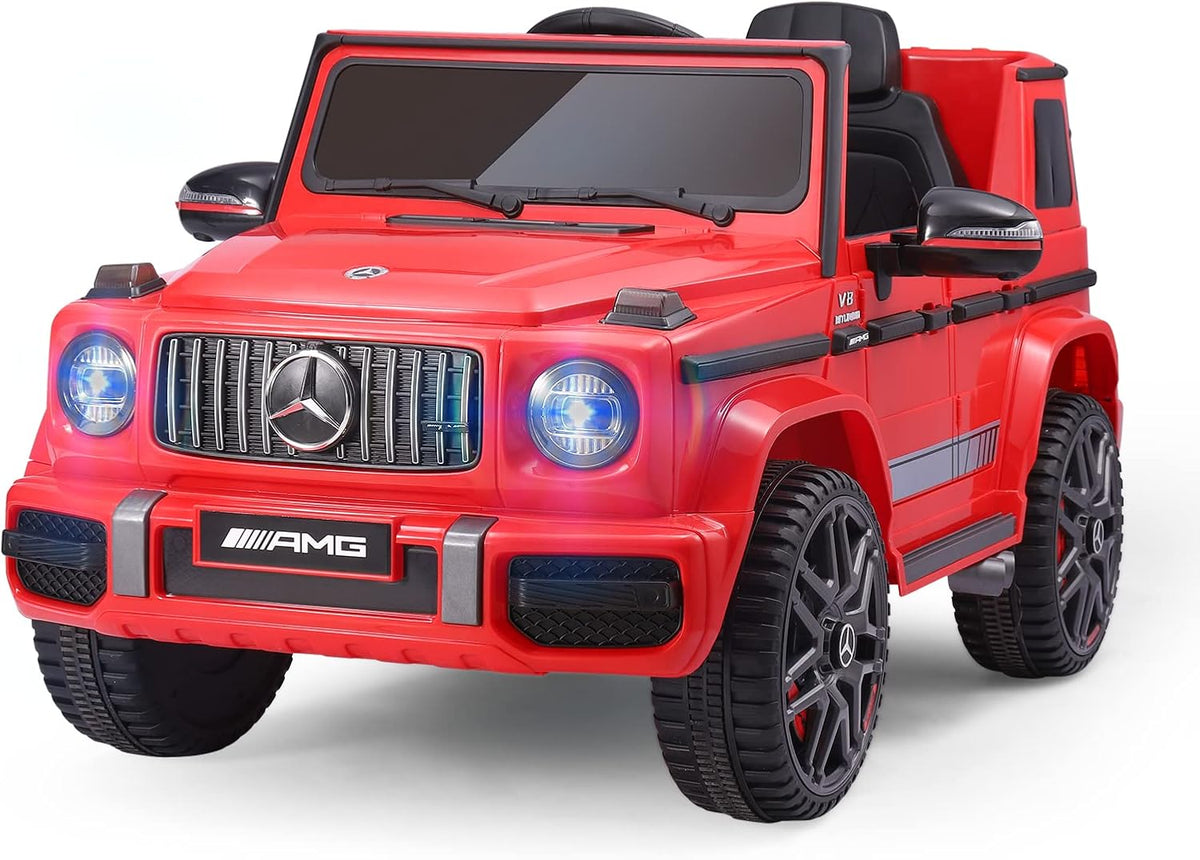 12V Kids Ride On Car with Remote Control, Spring Suspension, Safety Lock, LED, Red H37131