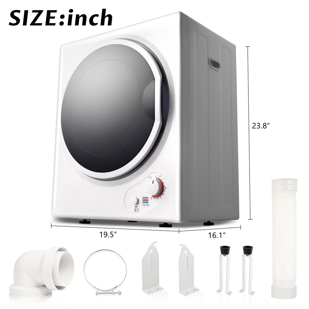 850W Portable Front Load Electric Clothes Dryer with 5 Drying Modes Y5778