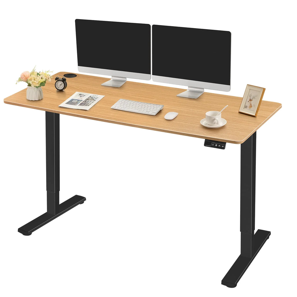 Electric Height Adjustable Standing Desk with Memory Preset, White P9221