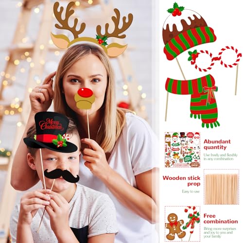 Christmas Photo Booth Props, 40Pcs Party Decorations P317