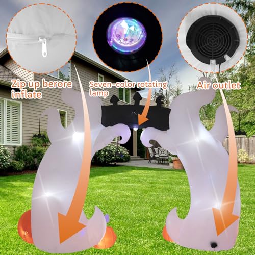 8ft Inflatable Halloween Outdoor Decoration with LED Lights C8085