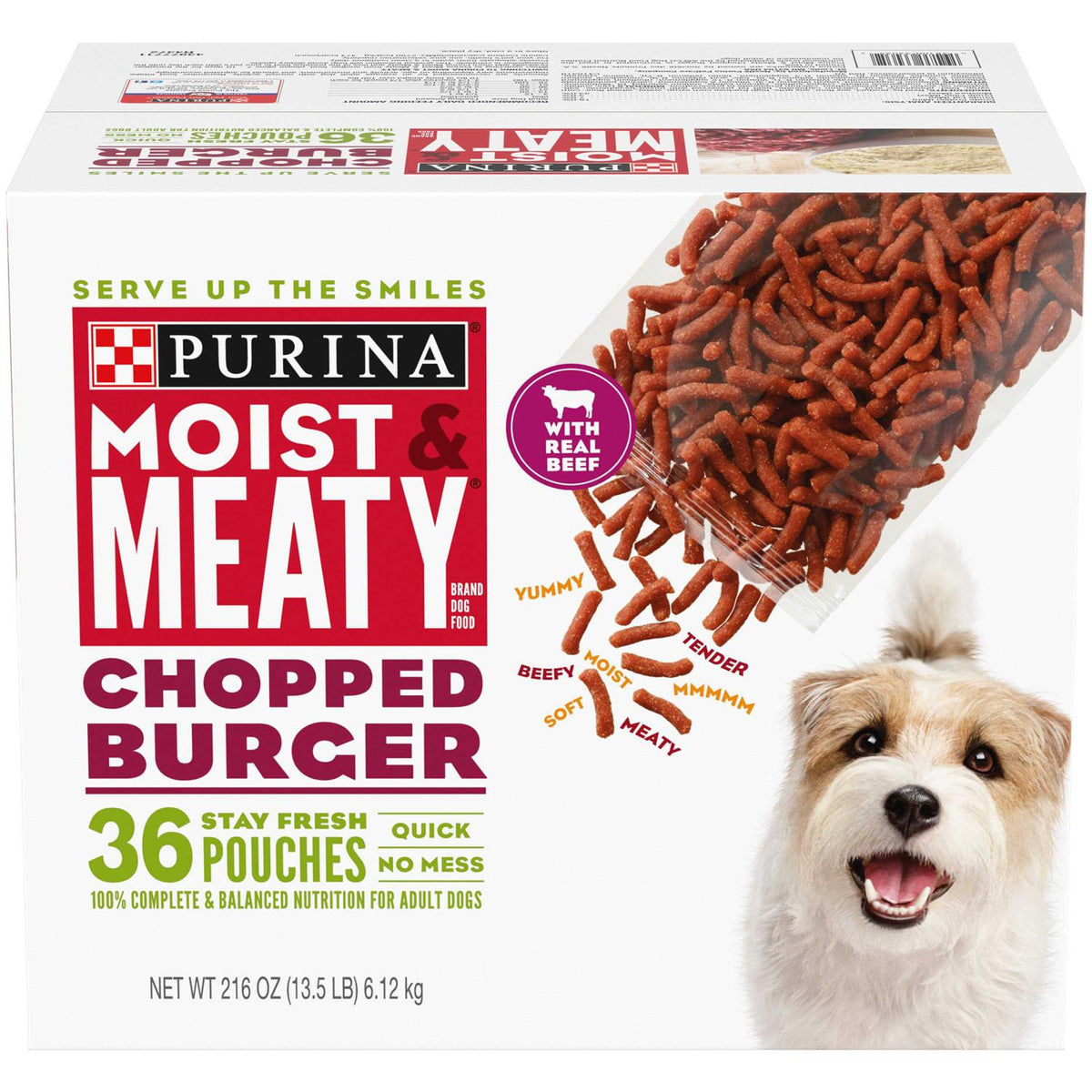 Moist & Meaty Chopped Burger Dog Food H153