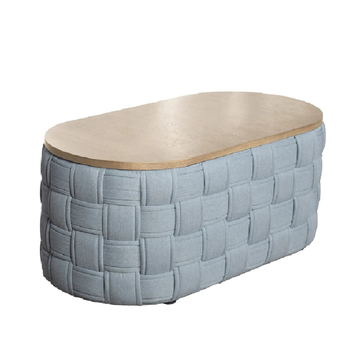 Light Teal Chenille Coffee Table J243