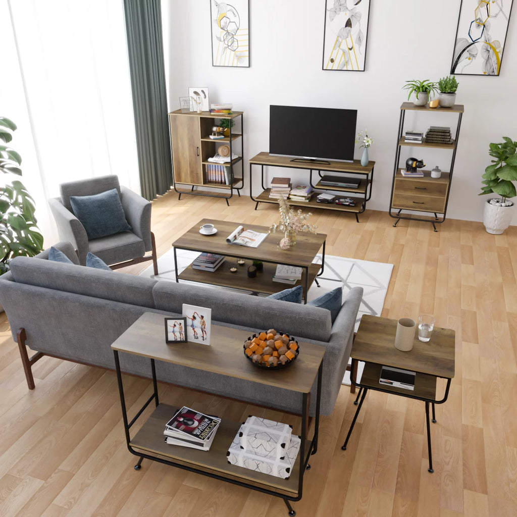 Wood 3 Tier TV Stand with Storage D667489