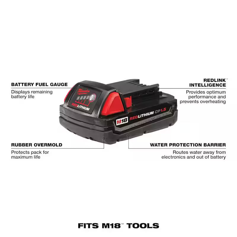 18-Volt Lithium-Ion Cordless Combo Kit 5-Tool with 2-Batteries, Charger and Tool Bag Y4330