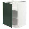Base Cabinet with Shelves, White/Dark Green, 24x24x30 U8462