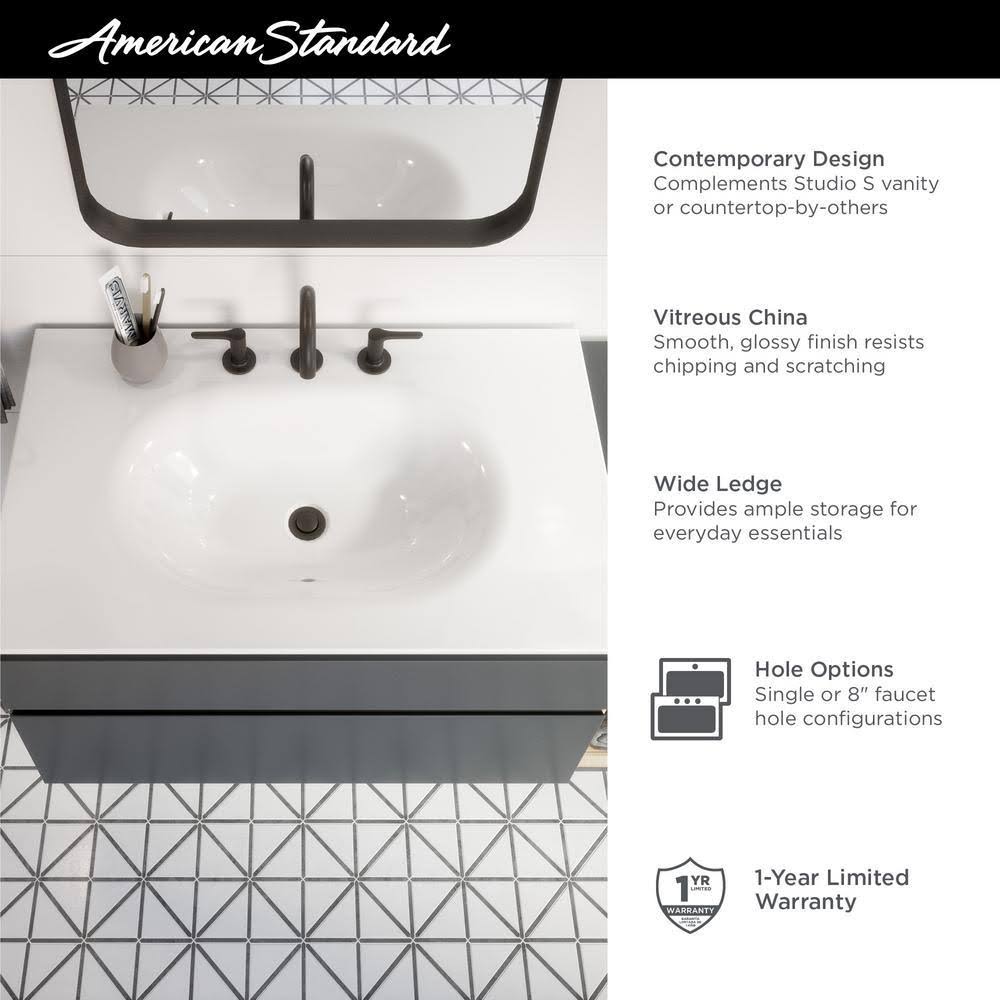 White 33 in. Vanity Top Sink R944852