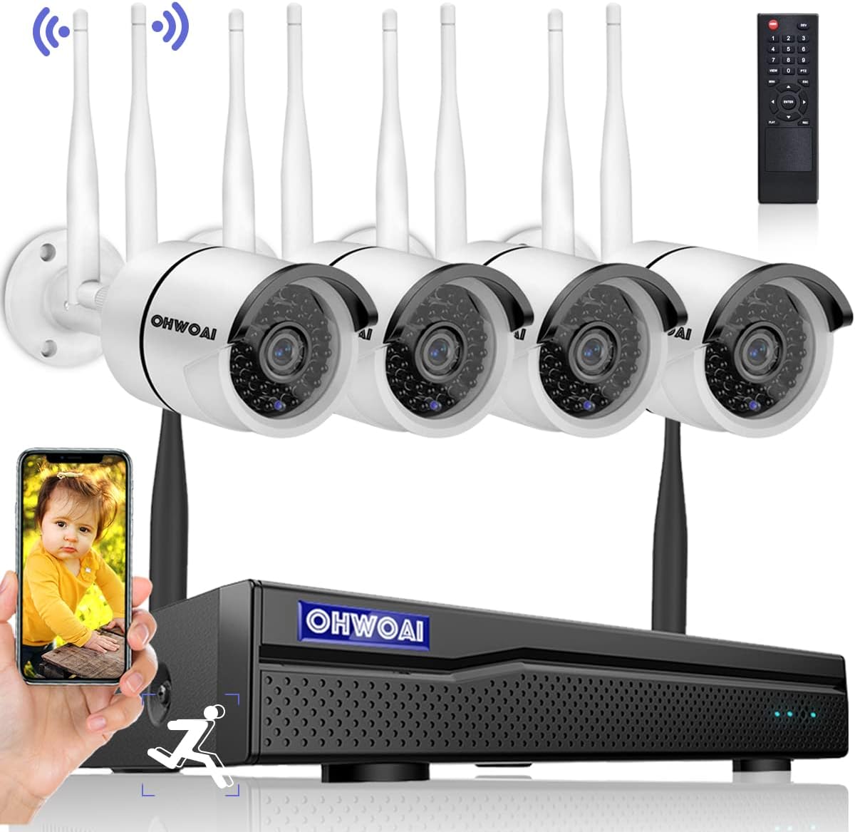 8 Channel 1080P Wireless Security Camera System with 1TB Hard Drive L8598