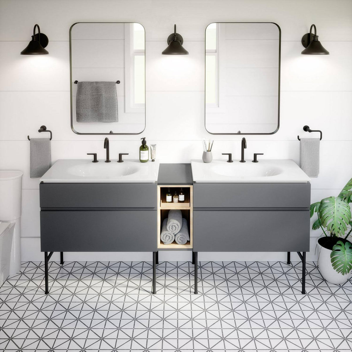 White 33 in. Vanity Top Sink R944852