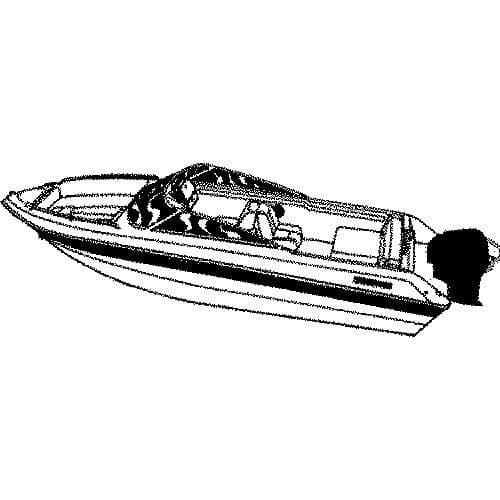 Styled-to-Fit Cover for V-Hull Runabouts with Outboards J580