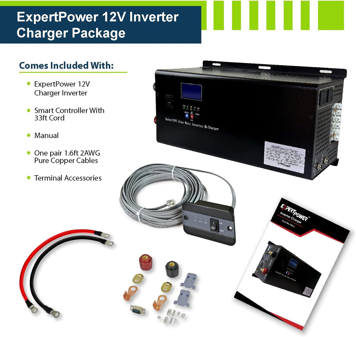 12V 100Ah LiFePO4 Solar Power Kit with 400W Panels and 30A MPPT Controller N71051