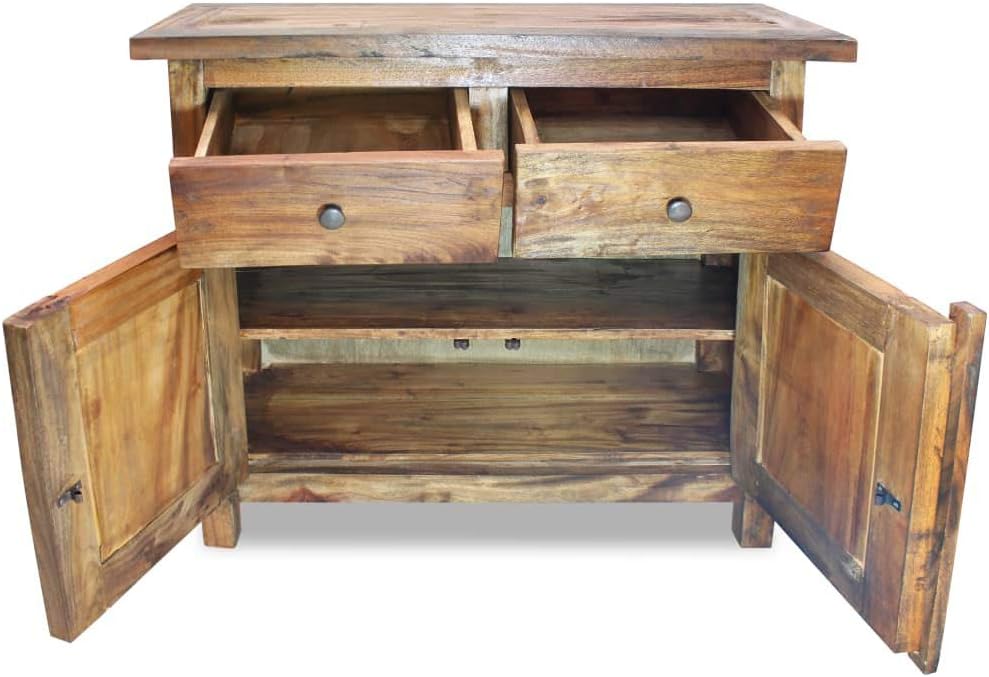 Solid Reclaimed Wood Sideboard 2 Doors 2 Drawers C203