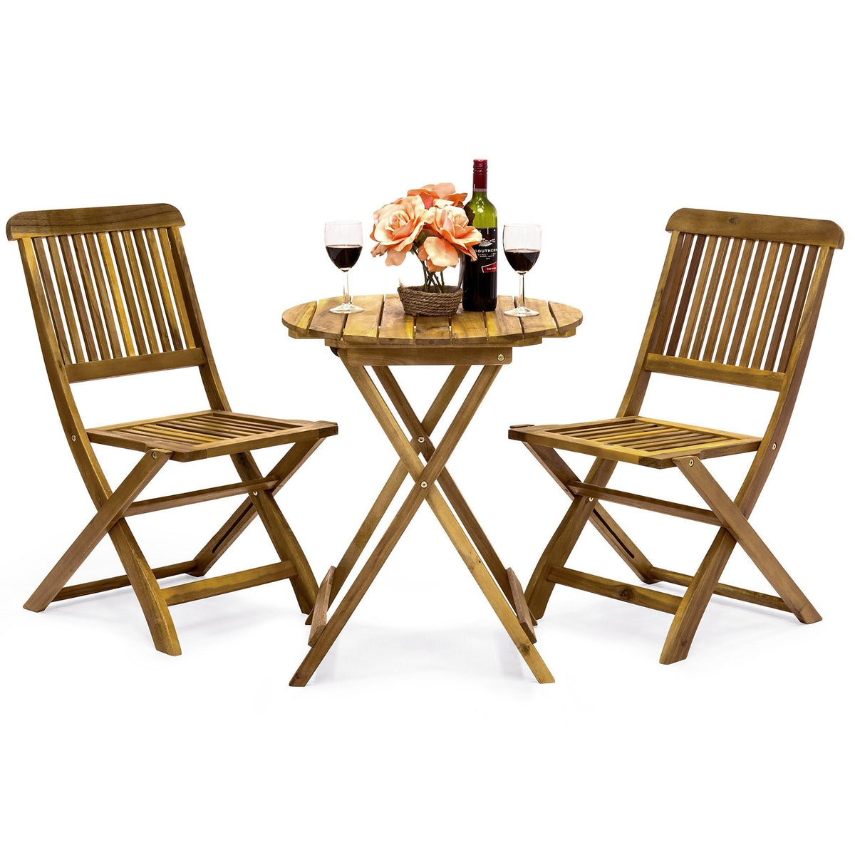 3-Piece Acacia Wood Bistro Set Q371