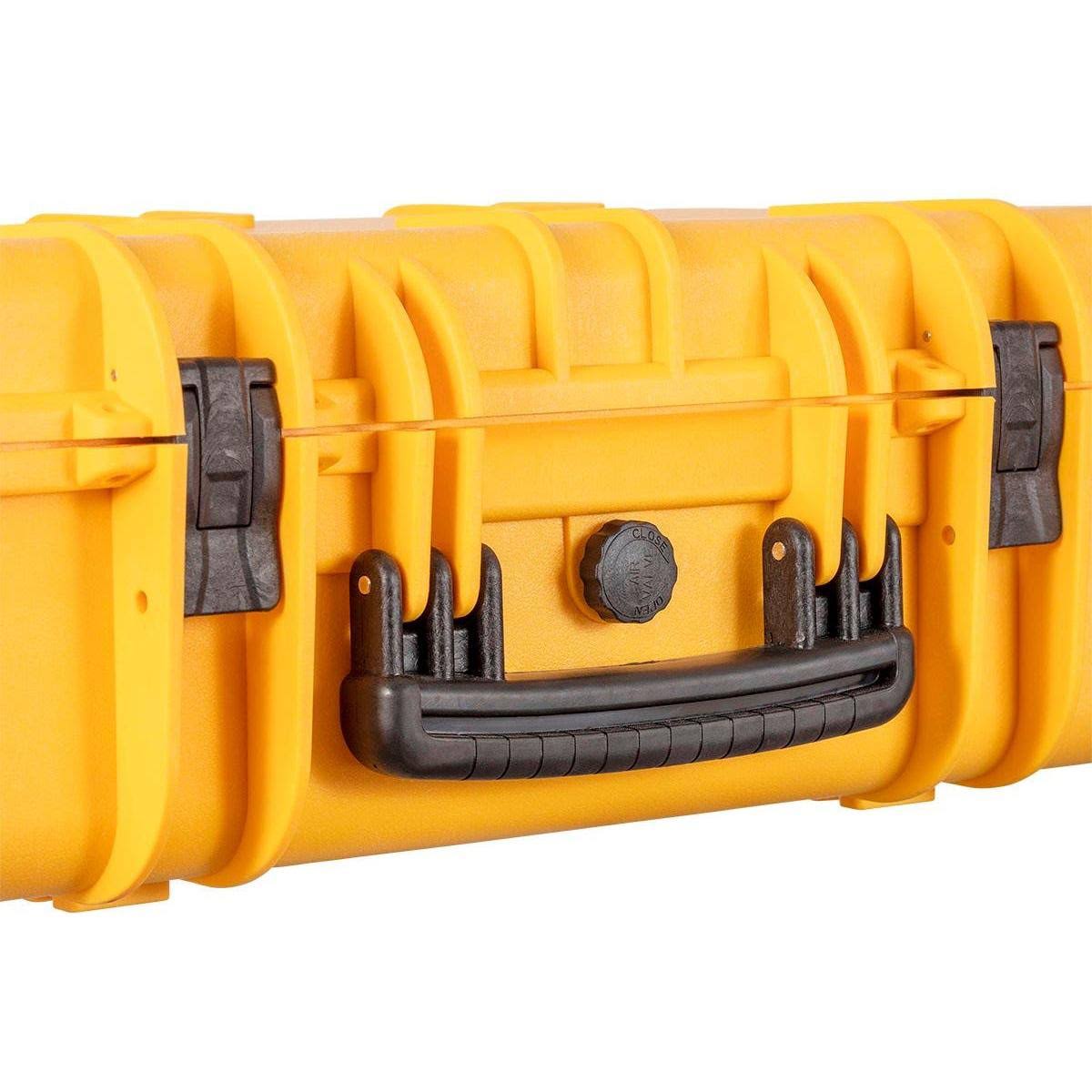Weatherproof Hard Case 22in x 14in x 8in Yellow Customizable Foam T606842