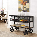 Brown Rolling Kitchen Cart W840