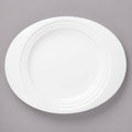 White Porcelain Oval Salad Plate - 24/Case G8514