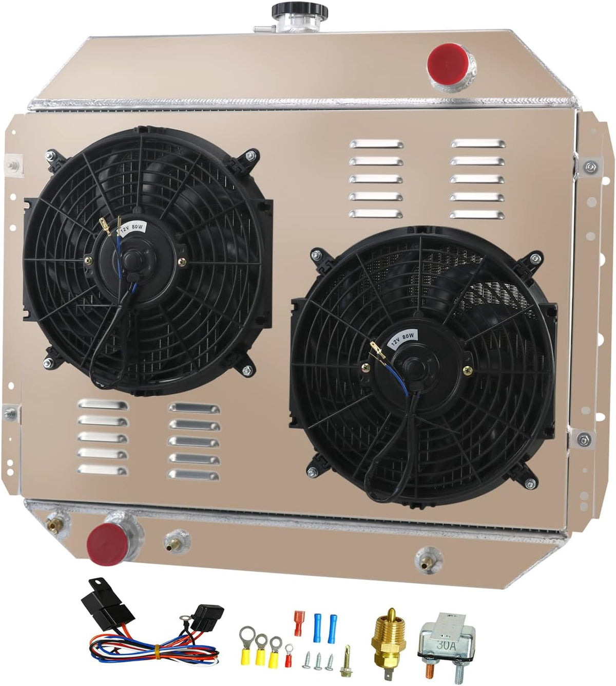 Aluminum Radiator with Shroud Fan and Relay Kit H228055