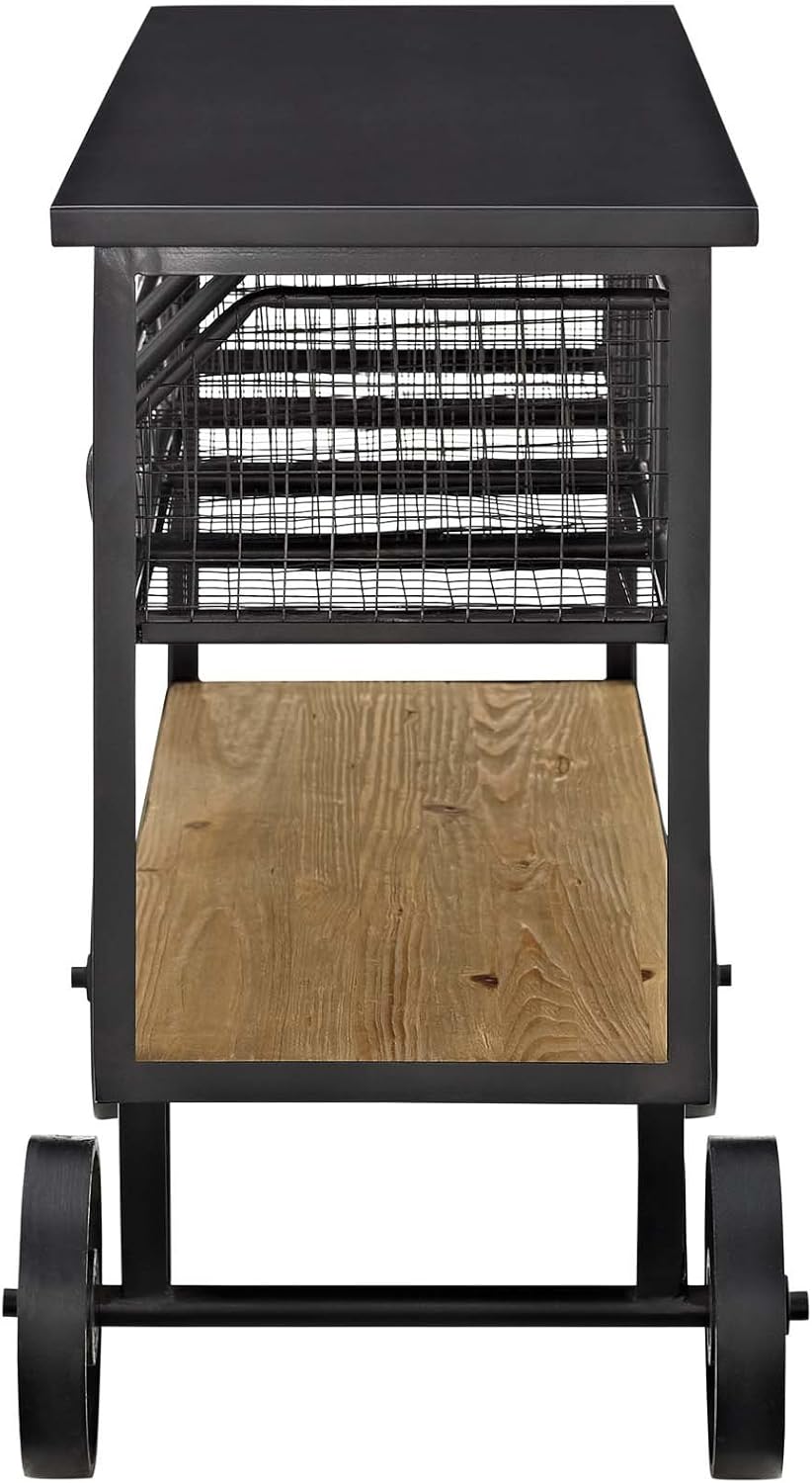Brown Rolling Kitchen Cart W840