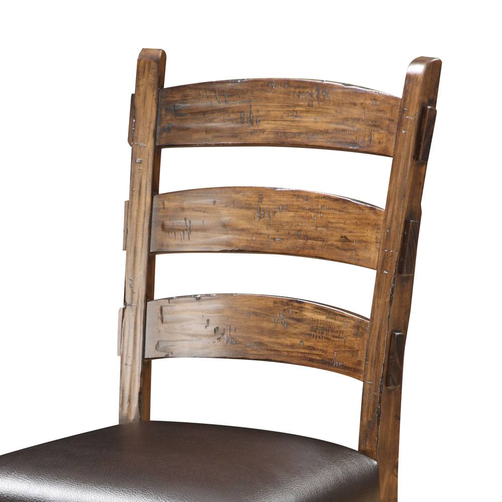 Brown Bonded Leather Upholstered Barstool, 2 Pack P925492