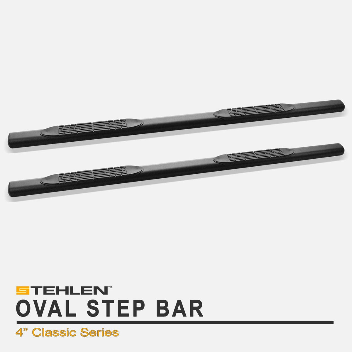 4 Oval Side Step Nerf Bars Matte Black Crew Cab L7630