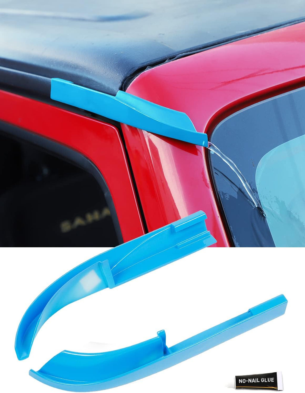 Black Roof Rain Gutter Extensions 2 PCs L7115