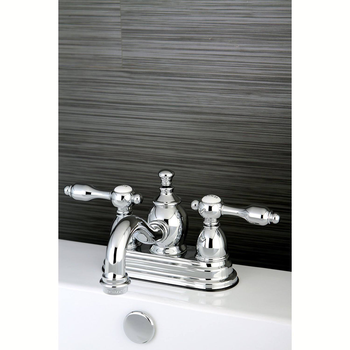 Chrome Centerset Lavatory Faucet with Pop-Up Y652104