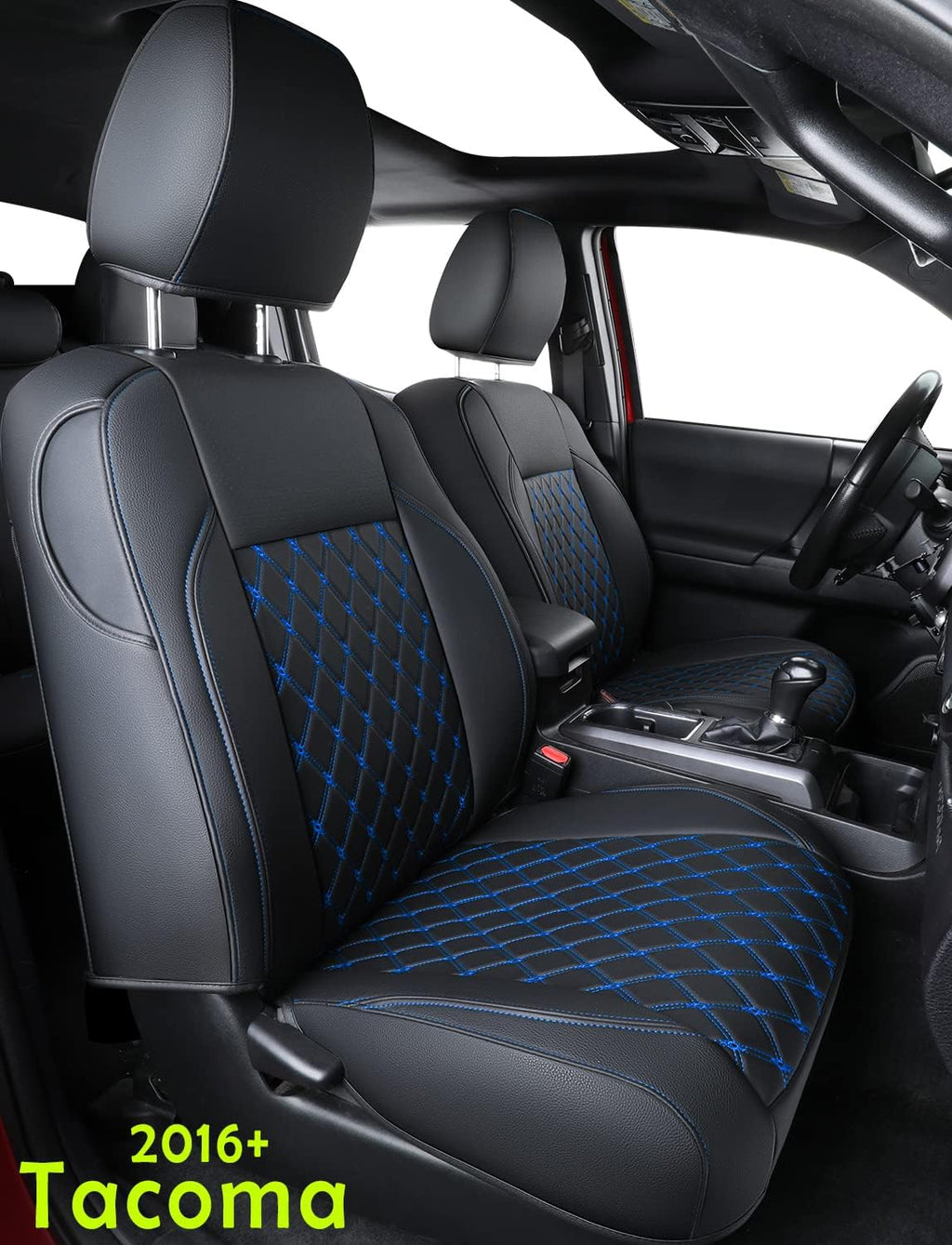 Full Set Black Faux Leather Seat Covers I582
