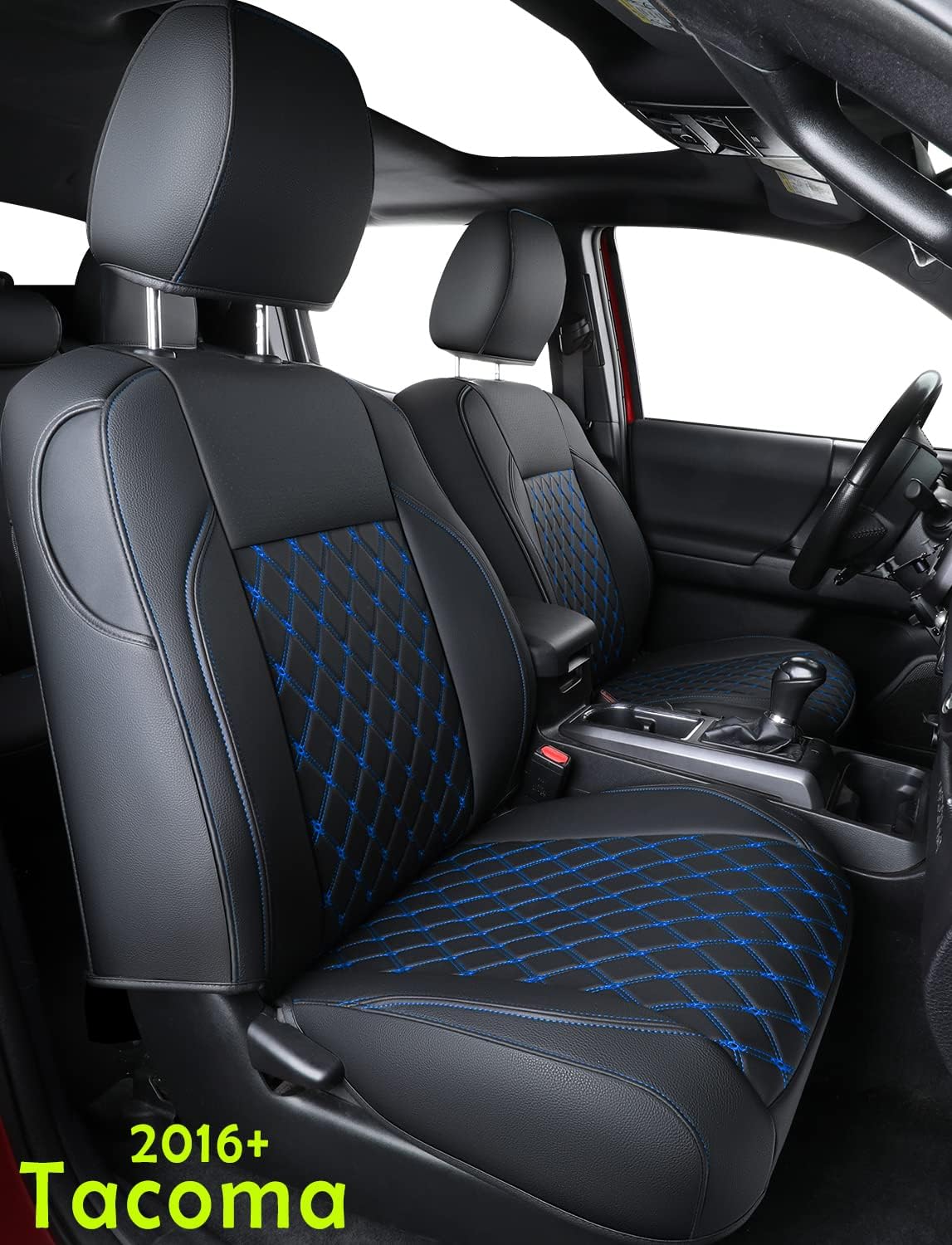 Full Set Black Faux Leather Seat Covers I582