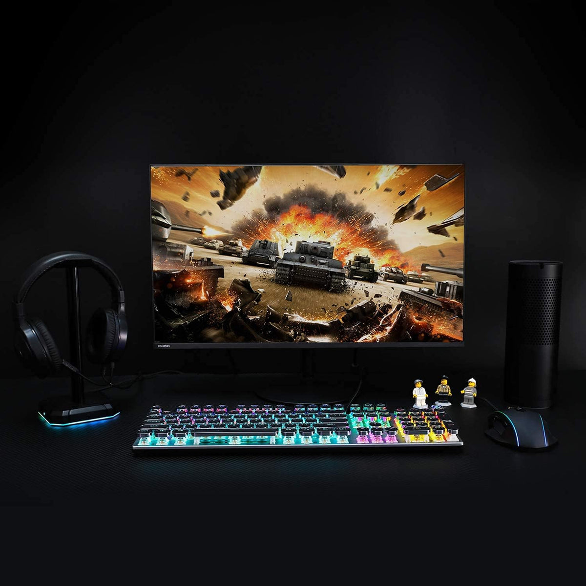 Retro Mechanical Gaming Keyboard with Wrist Rest and RGB Backlit L859