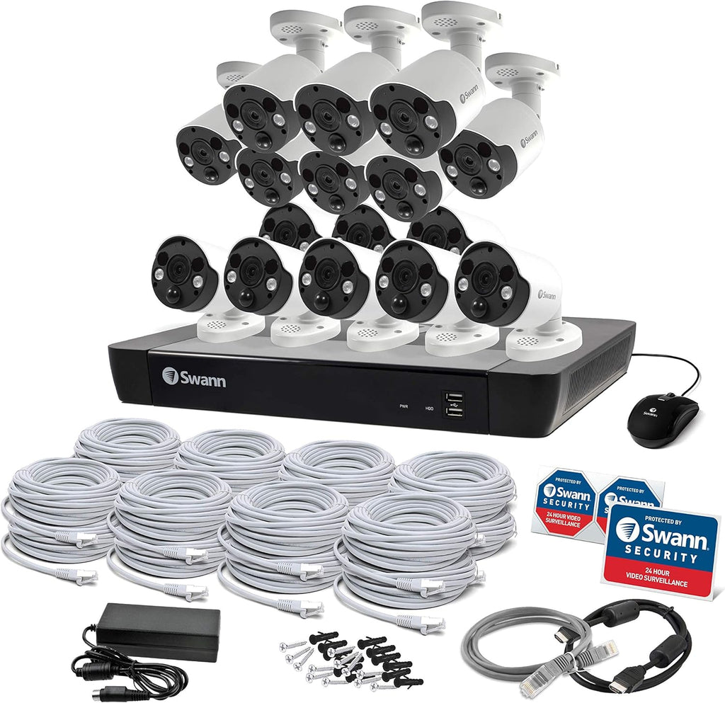 16 Channel 16 Cameras 4K Ultra HD POE NVR Security Camera System B32413