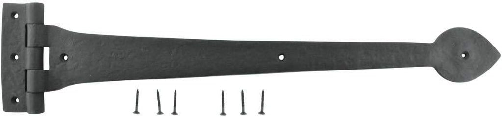 Black 18 Inches Wrought Iron Door Hinges Pack of 2 E620126