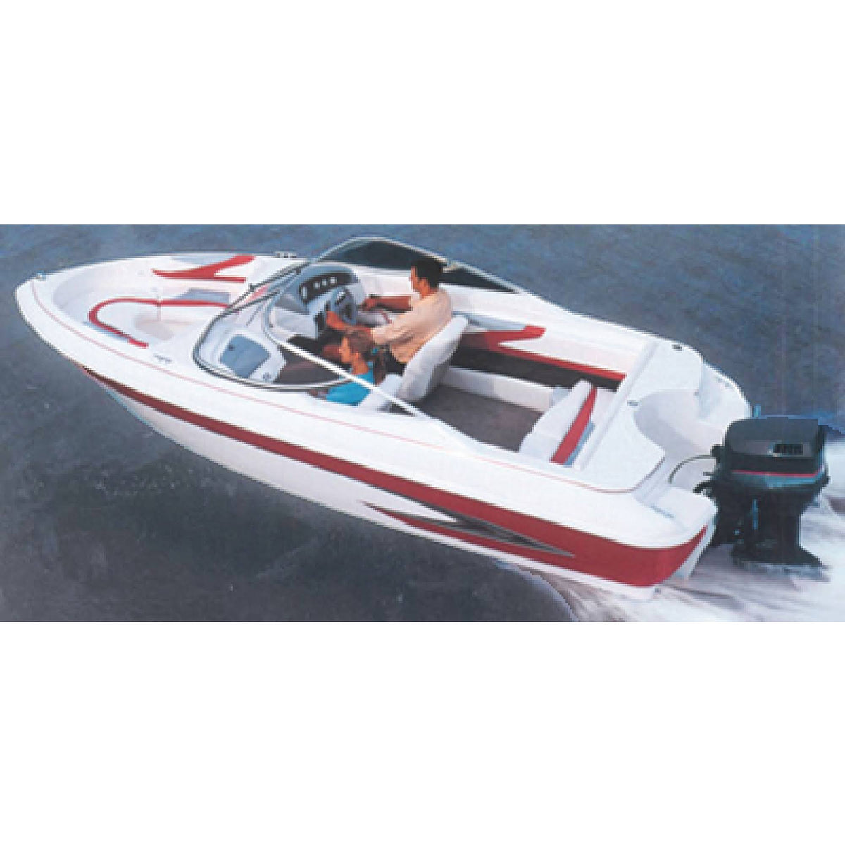 Styled-to-Fit Cover for V-Hull Runabouts with Outboards J580