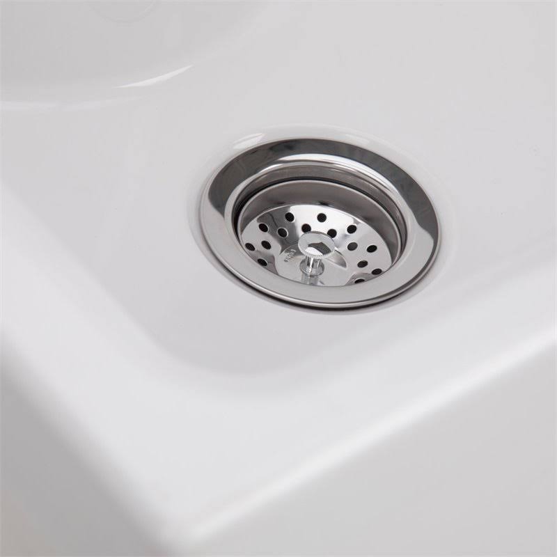 White 24 inch Laundry Cabinet with Pull-Out Faucet and ABS Sink D3219