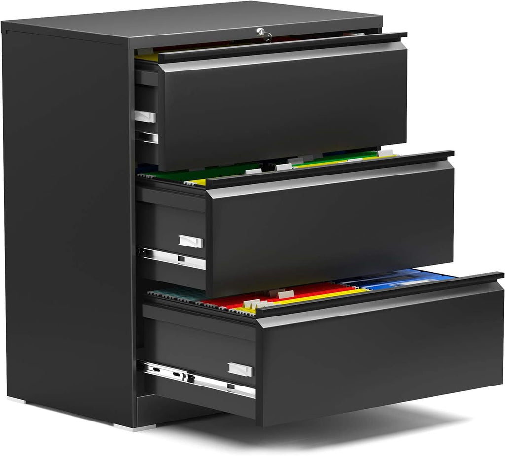 3 Drawer Metal File Cabinet with Lock W818499