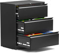 3 Drawer Metal File Cabinet with Lock W818499
