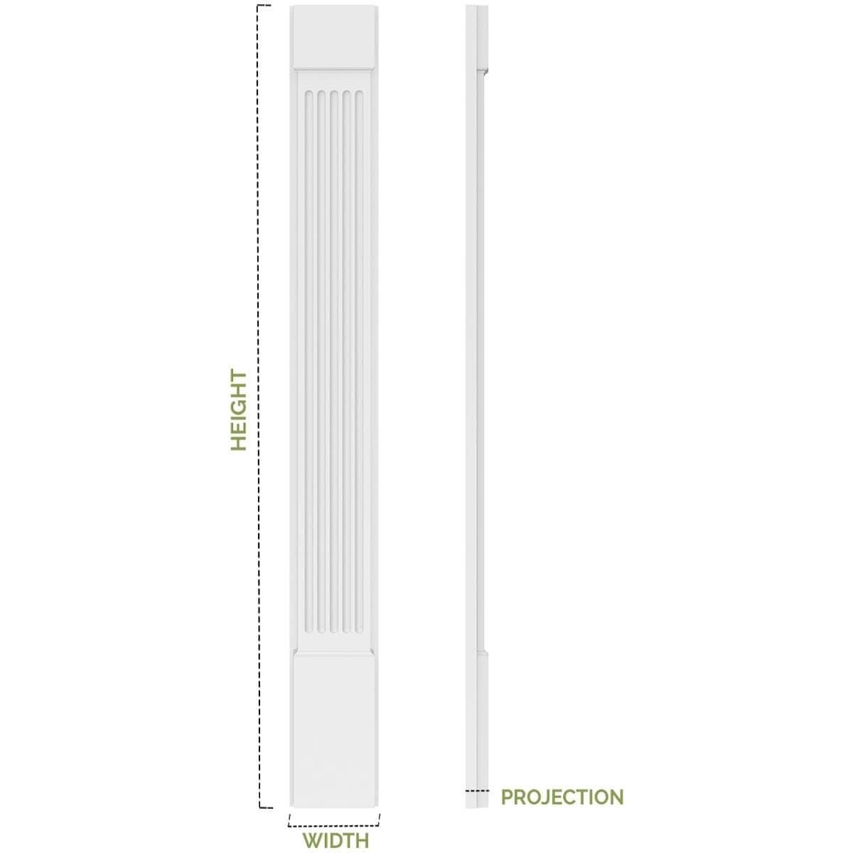 PVC Pilaster with Capital & Base (Pair) F542