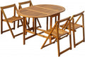 5 Piece Solid Acacia Wood Folding Outdoor Dining Set F277487