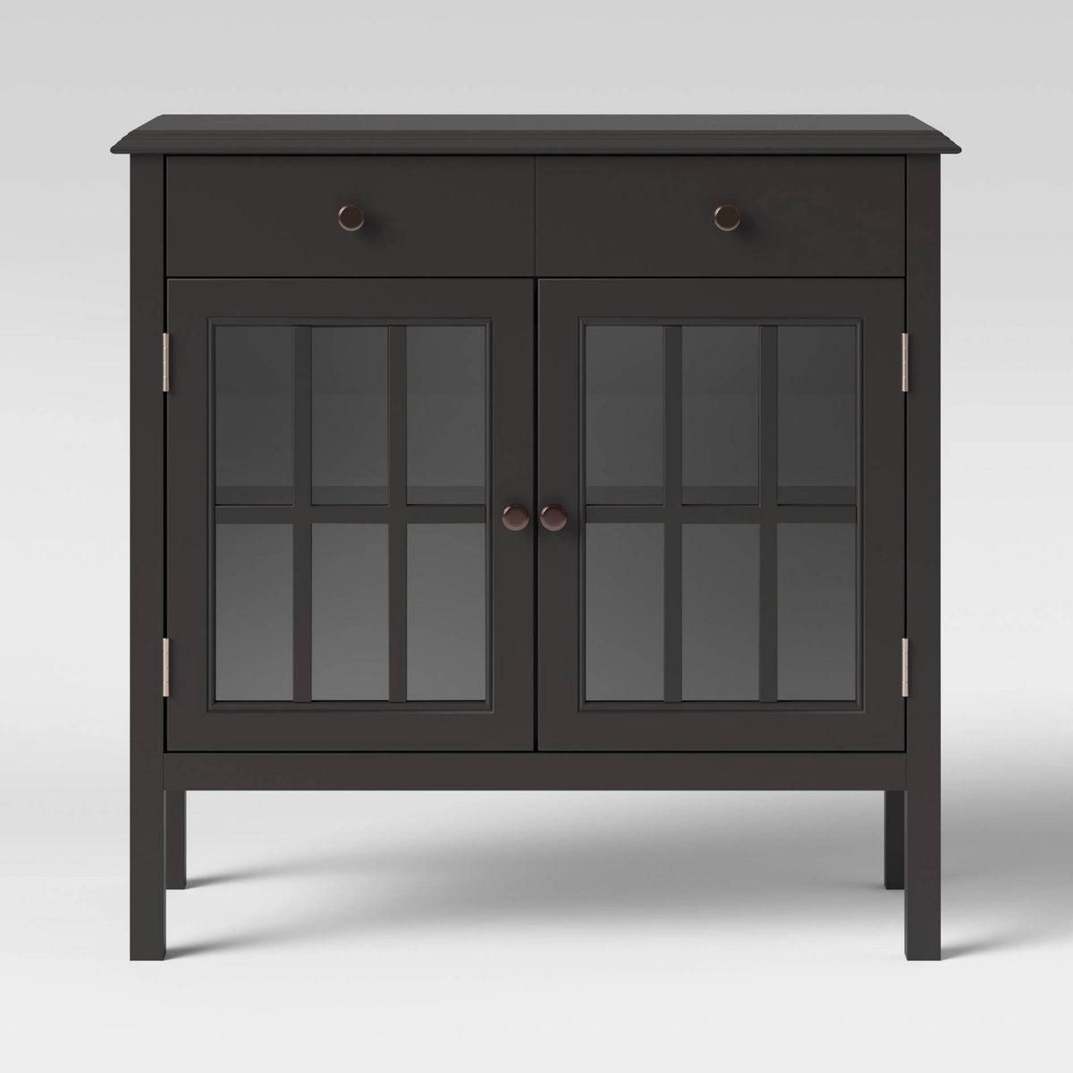 2 Door Cabinet with Drawers, Black F356472