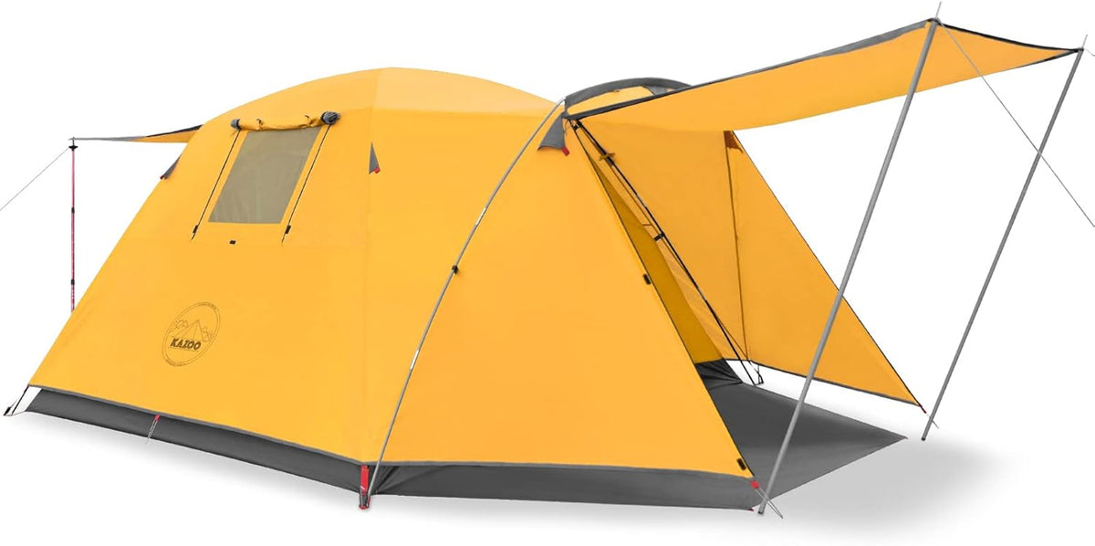 2/4 Person Waterproof Camping Tent with Porch Double Layer L881779